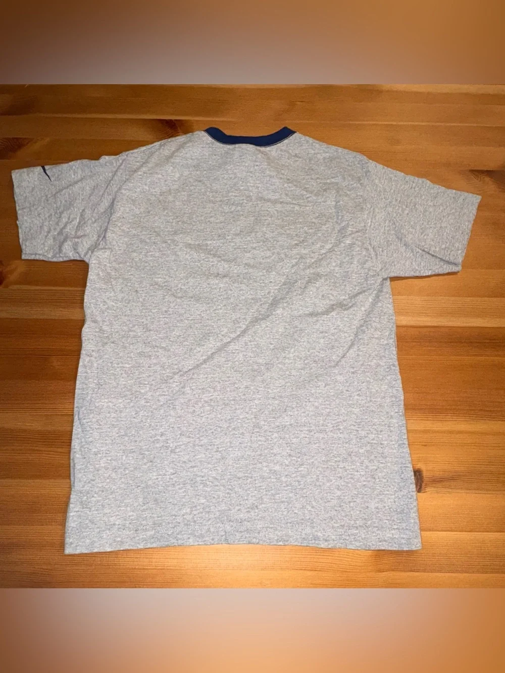 Nike Vintage 90s T-Shirt Youth L Mens Small Gray Swoosh Logo Short Sleeve Crew